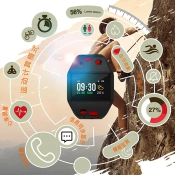 

Smart Wristband Sport Bracelet Fitness Band Pedometer Health Monitor Smart Watch Support Multi-language Smart Bracelet