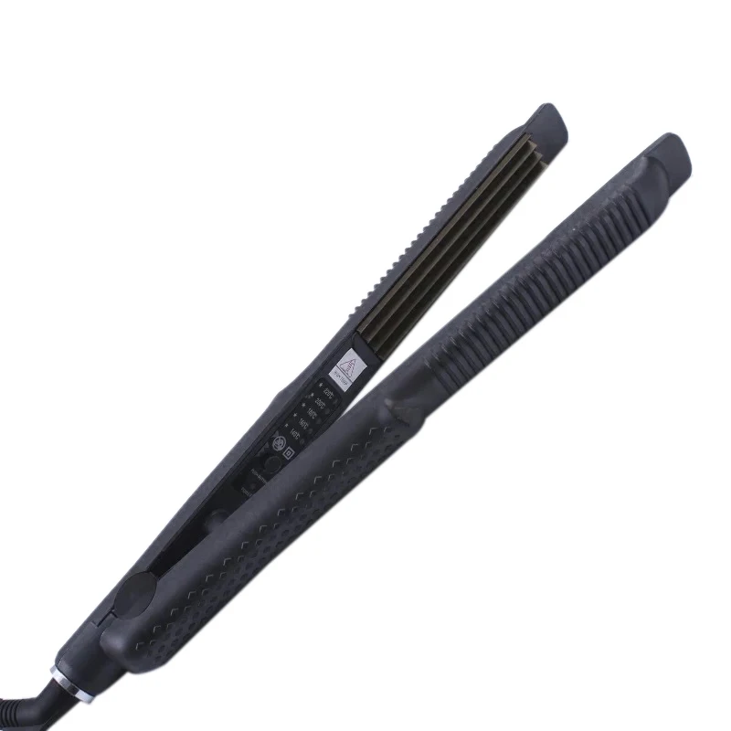 

Electronic Hair Curling Irons Curler Temperature Control Titanium Corrugated Crimper Waves Iron Tools Eu Plug