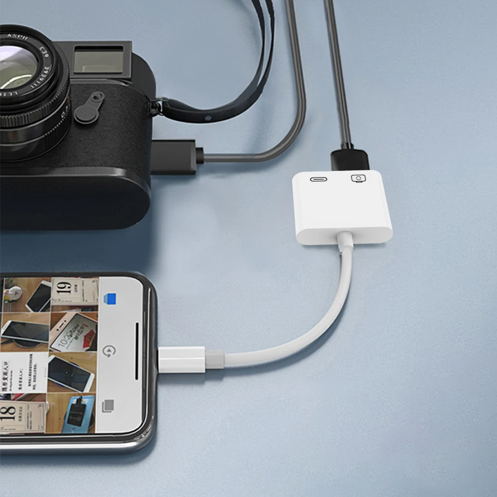 Цифровой OTG адаптер для Lightning/USB 3 камера ридер комплекты подключения с зарядным портом синхронизации данных для iPhone X/XS/8 P/7/7 P