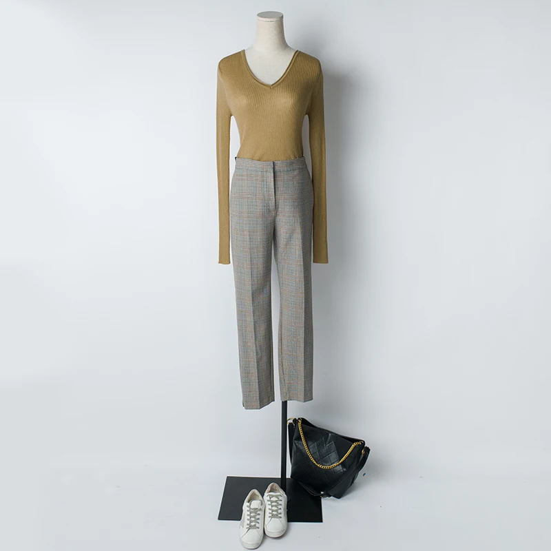VOGGIN Sweater for Women Long Sleeve V Neck