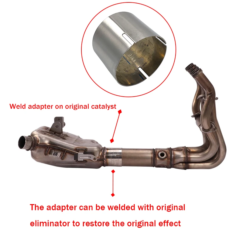 2020 Slip On For Kawasaki Z900 2017 18 19 Modified Exhaust Muffler Escape Middle Link Pipe Delete Eliminator Enhanced Z900 Z 9001