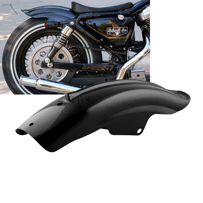 Черное пластиковое крыло для мотоцикла заднее Harley Sportster Solo Bobber Chopper Cafe Racer 883 883R 1200