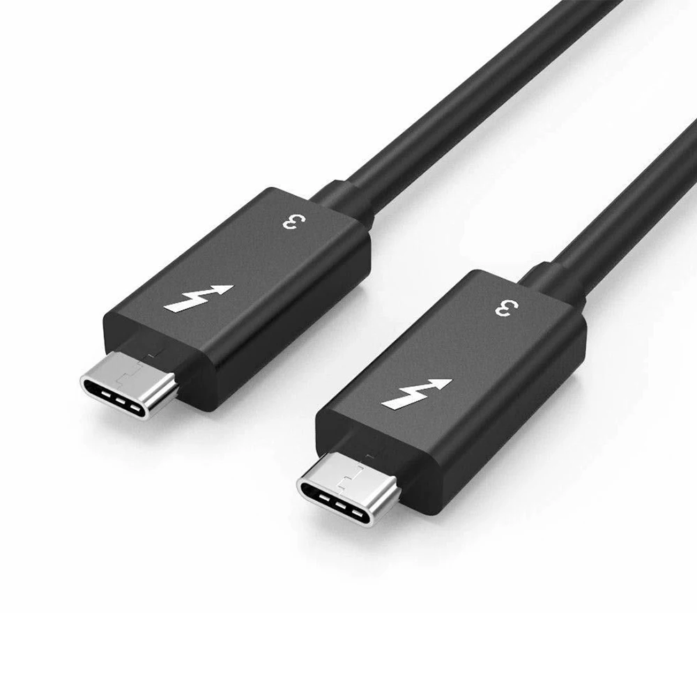 Thunderbolt 3 Kabel 100W 40Gbps Zwart Voor Egpu Dell Xps Mbp 50 Cm/60