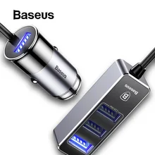 Baseus 4 USB быстрое автомобильное зарядное устройство для iPhone, iPad, samsung, планшета, зарядное устройство для мобильного телефона, 5 В, 5,5 А, автомобильное USB зарядное устройство, адаптер, автомобильное зарядное устройство