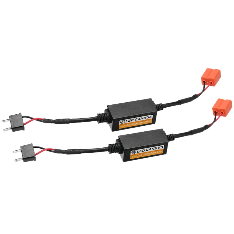 2PCS Car Auto H7 Headlight LED Canbus Decoder Canceller Error Free Resistor Anti Flicker DC 9V-16V For Fog Lamp Head Lights