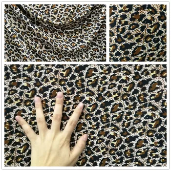 

150CM*100CM ice silk classic leopard print printed fabric cool down dance wear T-shirt swimsuit bikini fabric