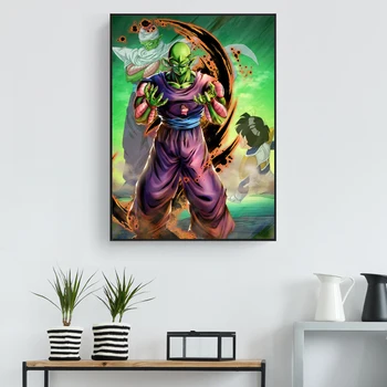 

DRAGON BALL SUPER SAIYAN SON GOKU VEGETA PICCOLO CARTOON POSTER DECORATIVE PAINTING CREATIVE BEDROOM WALL HANGINGS X3117