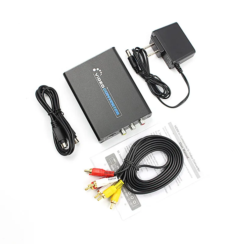 HDMI к 3RCA AV CVBS композитный s-видео R/L аудио видео конвертер адаптер 1080P