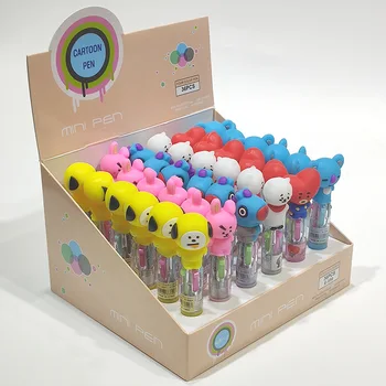 

36PCS Creative Stationery Mini Four-Color Pen Six Removable Collection Doll Cool Ballpoint Pen