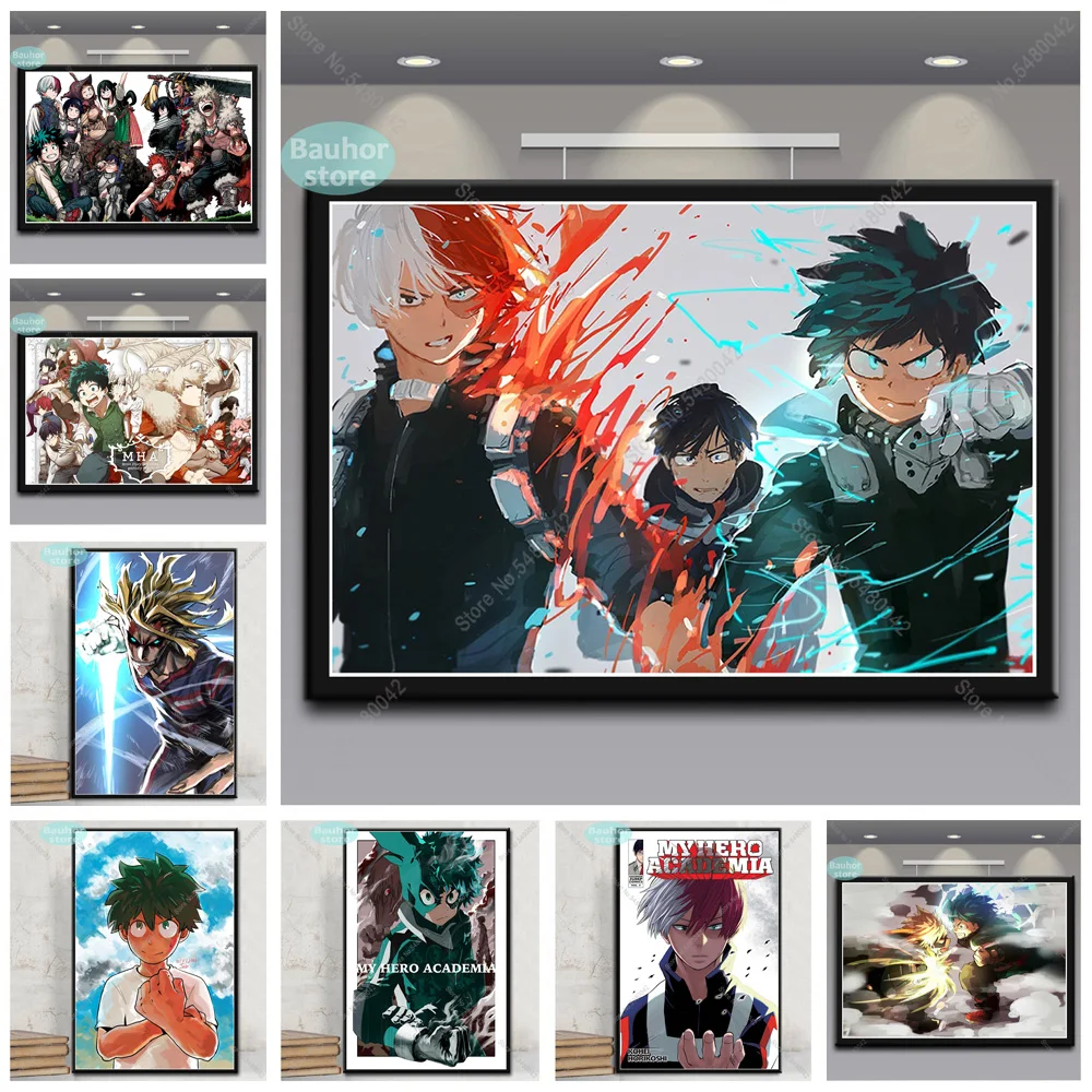 Boku No Hero плакат Академия моя геройская Аниме Картина на холсте плакаты и принты