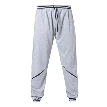

Spring Autumn Sports Causal Men Long Pants Solid Black Gray Color Loose Straight Pants Breathable Lightweight Sweatpants for Men