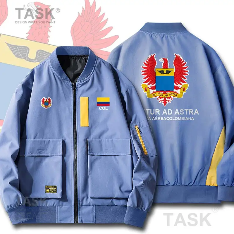 Chaquetas militares de la Fuerza Aérea de Colombia para hombres, abrigos piloto de vuelo la Fuerza Aérea, chaqueta delgada con cremallera - AliExpress Ropa de hombre