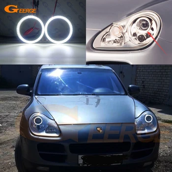 

For Porsche Cayenne 955 9PA 2002-2006 xenon headlight Excellent Ultra bright illumination DRL smd led Angel Eyes kit Day Light