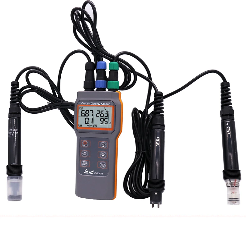 Weytoll Testeur de qualité de l'eau Détecteur d'oxygène dissous dans l'eau numérique portable Analyseur d'oxygène dissout salinité/altitude/température 