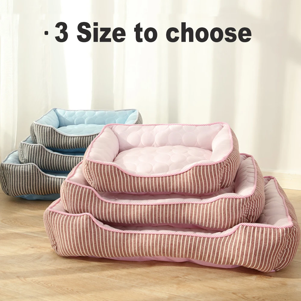 Stripe Dog Sofa for Large Small Dogs Bed Pet Bed Mat Soft Mats for Dog Kennel Cat Puppy Warm House Breathable Cat Pet Sofa Beds