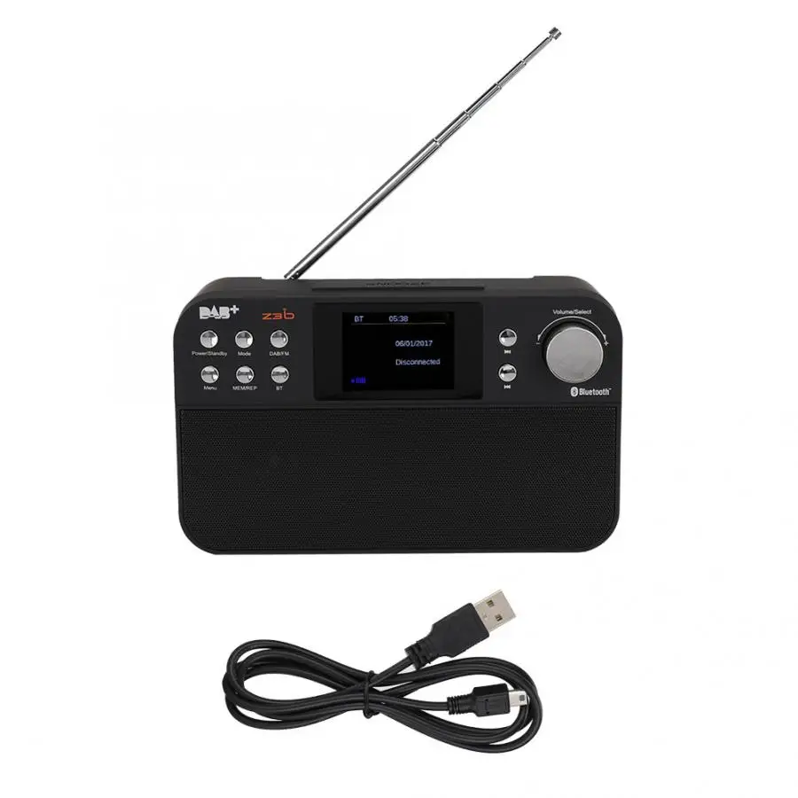 Z3B DAB+ FM цифровой аудио вещания цветной экран Радио Bluetooth 4,0 dab радио2.4дюймовый TFT цветной дисплей