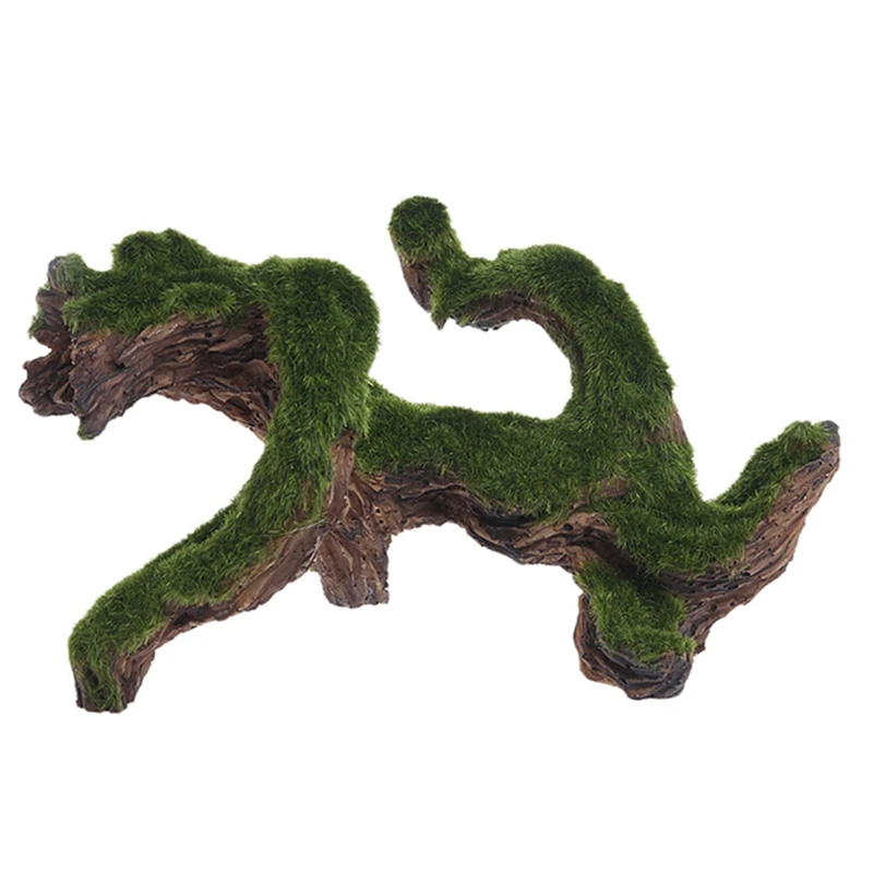 Аквариум Rockery Cave Driftwood дерево с Мохом Украшение Новый 85WC|Декорации| |