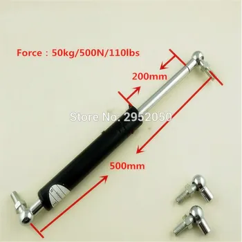 

Free Shipping Car Auto 50kg/110 Lbs Force Ball Studs Lift Strut Metal Gas Spring 500MM*200MM
