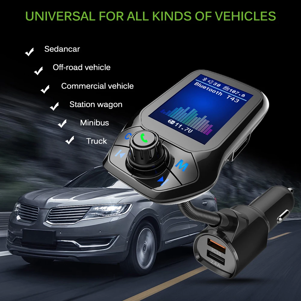 car bluetooth fm transmitter