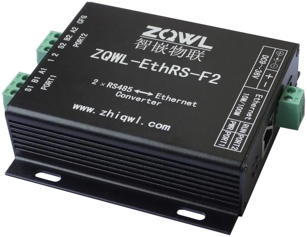 2 Channels Optional Serial Device Server RS232 RS485 or TTL to Ethernet Converter, Modbus RTU to Modbus TCP