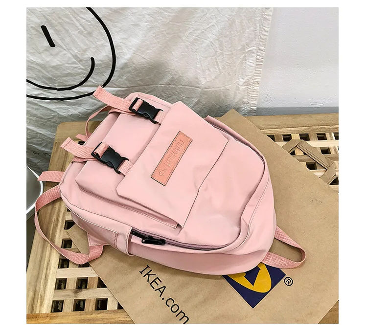 SHYAA Backpack Women Backpack Fashion Women Shoulder Bag Solid Color School Bag for Teenage Girl Children Backpacks Travel Bag