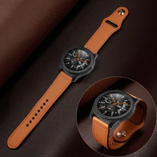 22 мм кожаный ремешок для samsung Galaxy Watch 46 мм ремешок gear S3 frontier band huawei watch gt 2 ремешок спортивный браслет ремешок для часов 46