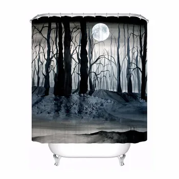 

Custom Steam Tree Love Hugs Birds Bathroom Acceptable Shower Curtain Polyester Fabric Bathroom Curtain #180320-01-193