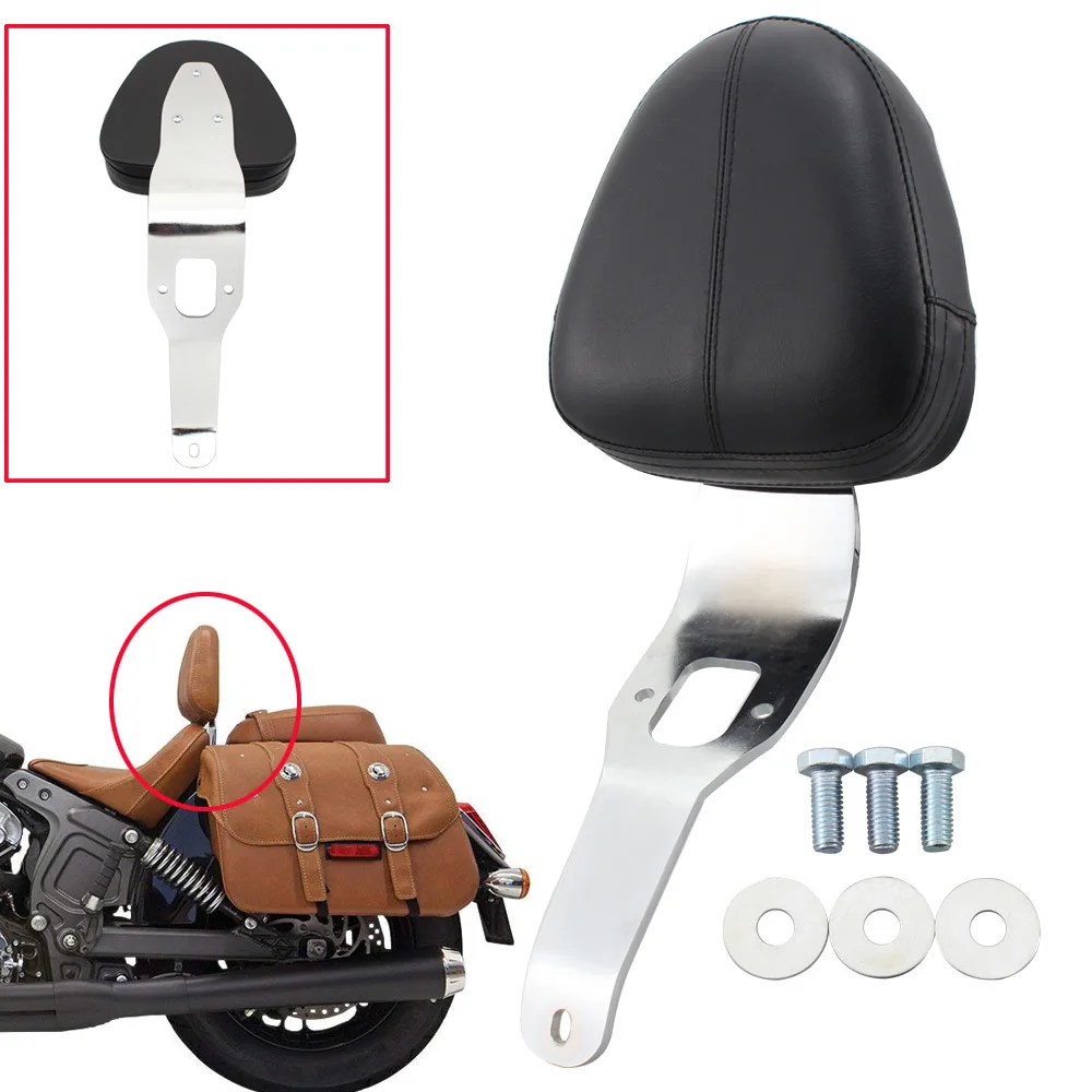 motorcycle seat with backrest
