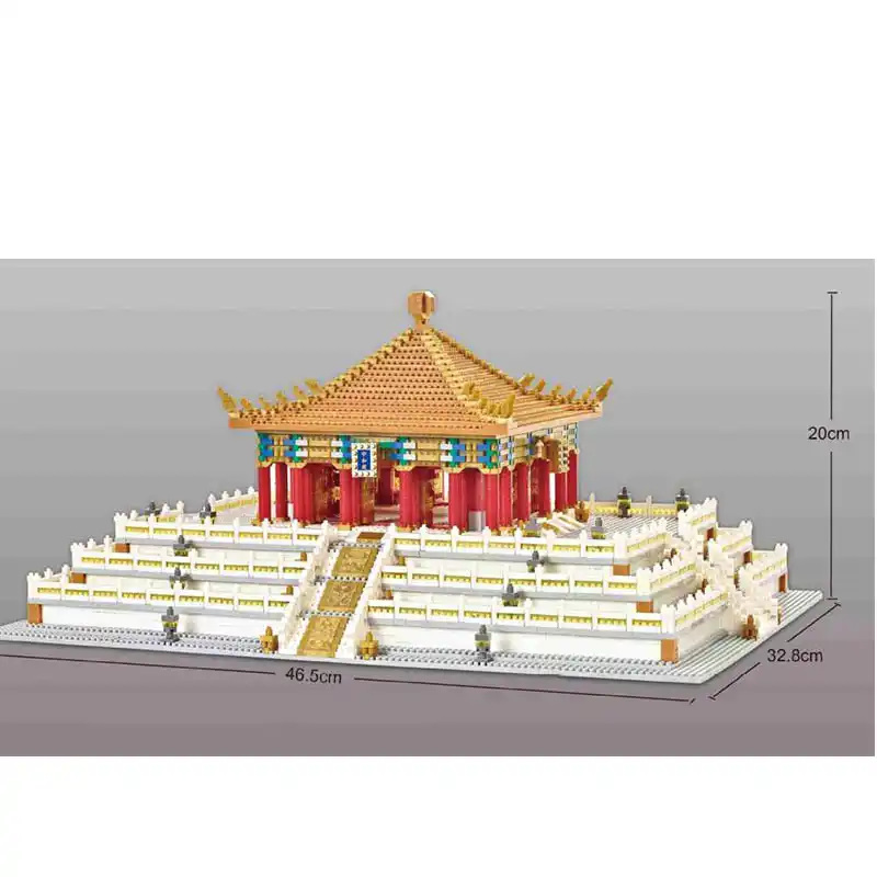 Details about  / Chinese Architecture Pavilion Tower Builiding Blocks Bricks Model Assembled Toys