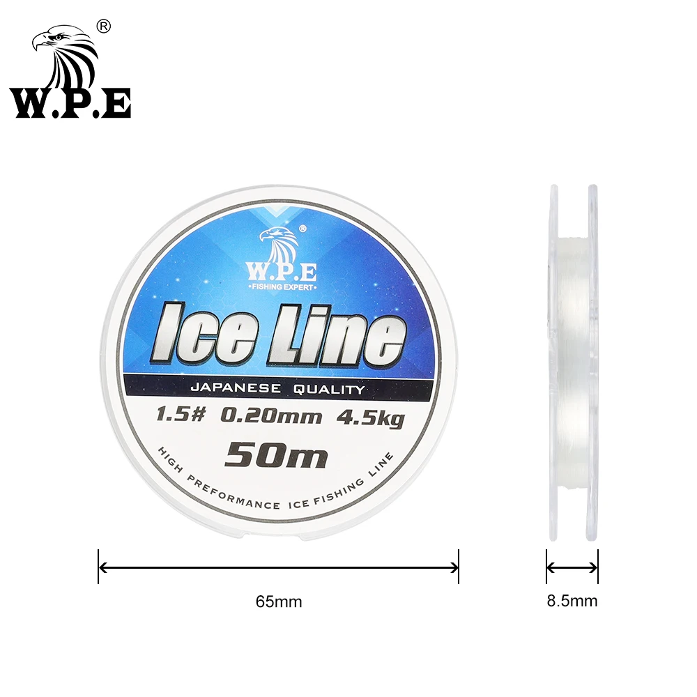 W.P.E Ice Fishing Line 30m/50m Nylon Fishing Line 2.2kg-4.5kg 0.12mm-0.20mm  Japanese Material Strong Monofilament Fishing Line