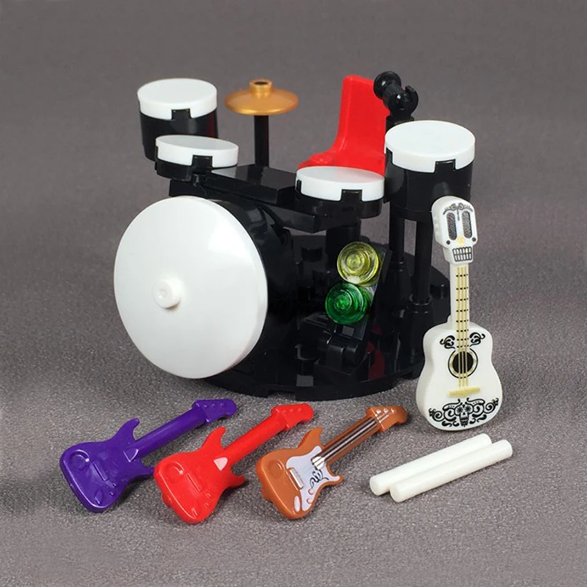 Single Legoings City Figure Accessories Building Block Rock Music Instrument Drum MOC Accessories Brick DIY Children's Toy Gift (1)