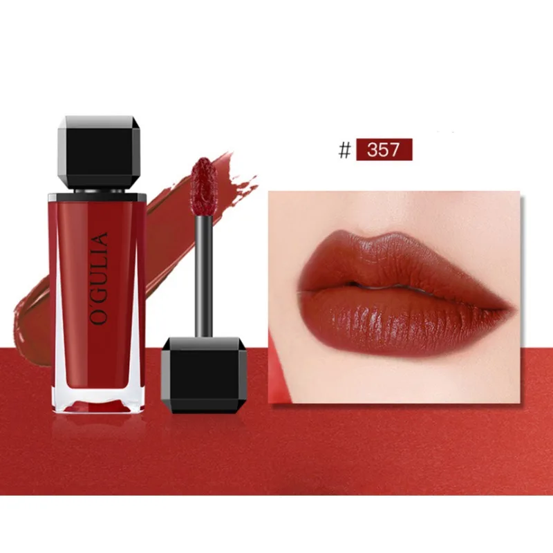 Макияж Блеск для губ губная глазурь Матовая жидкая помада для дам Водонепроницаемый Увлажняющий блеск для губ