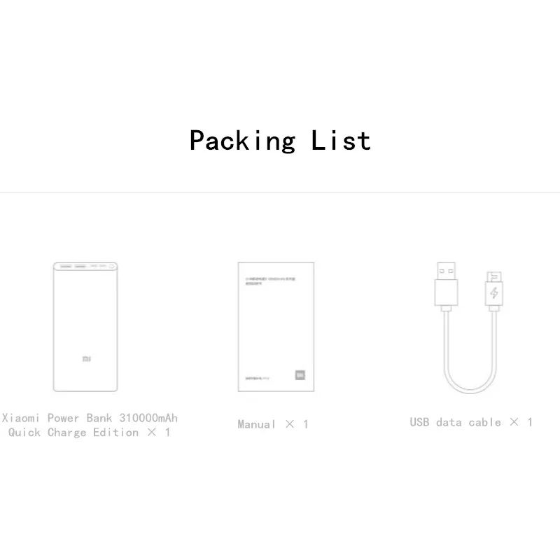 Оригинальный внешний аккумулятор Xiaomi Mi Power Bank 3 18 Вт 10000 мАч Быстрая зарядка