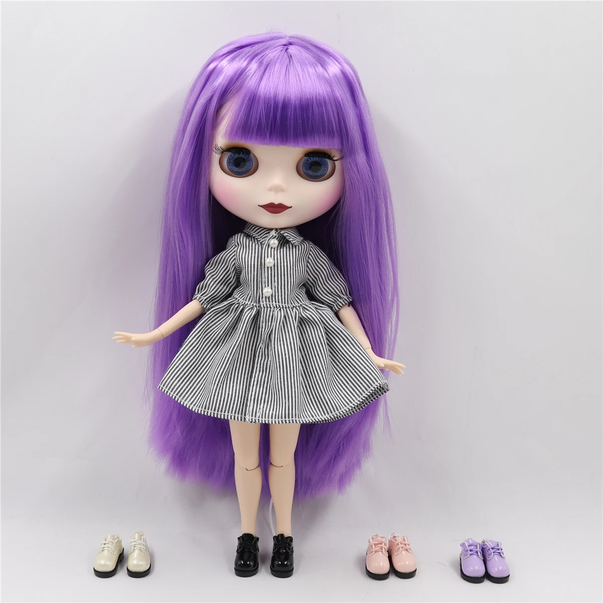 Neo Blythe Doll Lace-up Leatherette Shoes 1