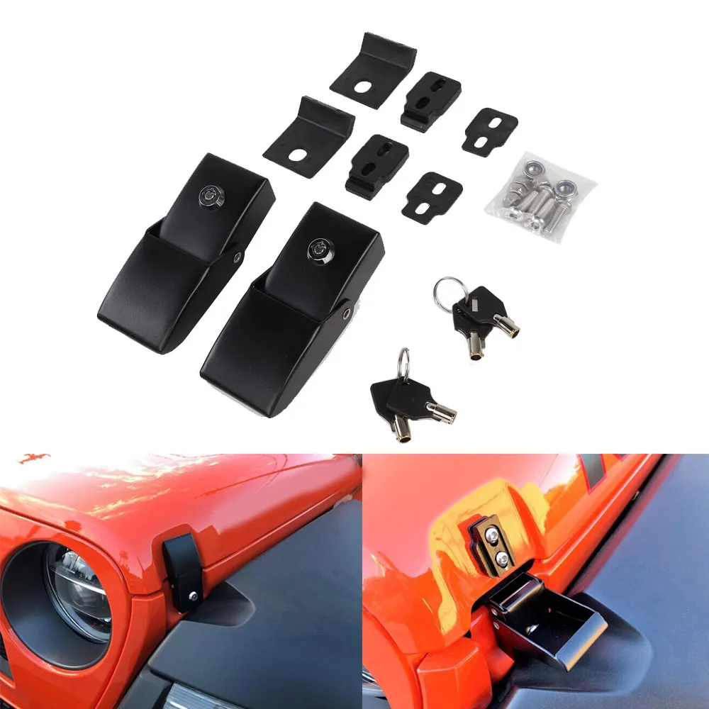 Высококачественный Замок капота с ключом для Jeep Wrangler JK JL 2007- крышка двигателя аксессуары для Jeep Wrangler JK JL