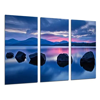 

Landscape Sunset Sea, photo print on wood, modern picture decorative 26277