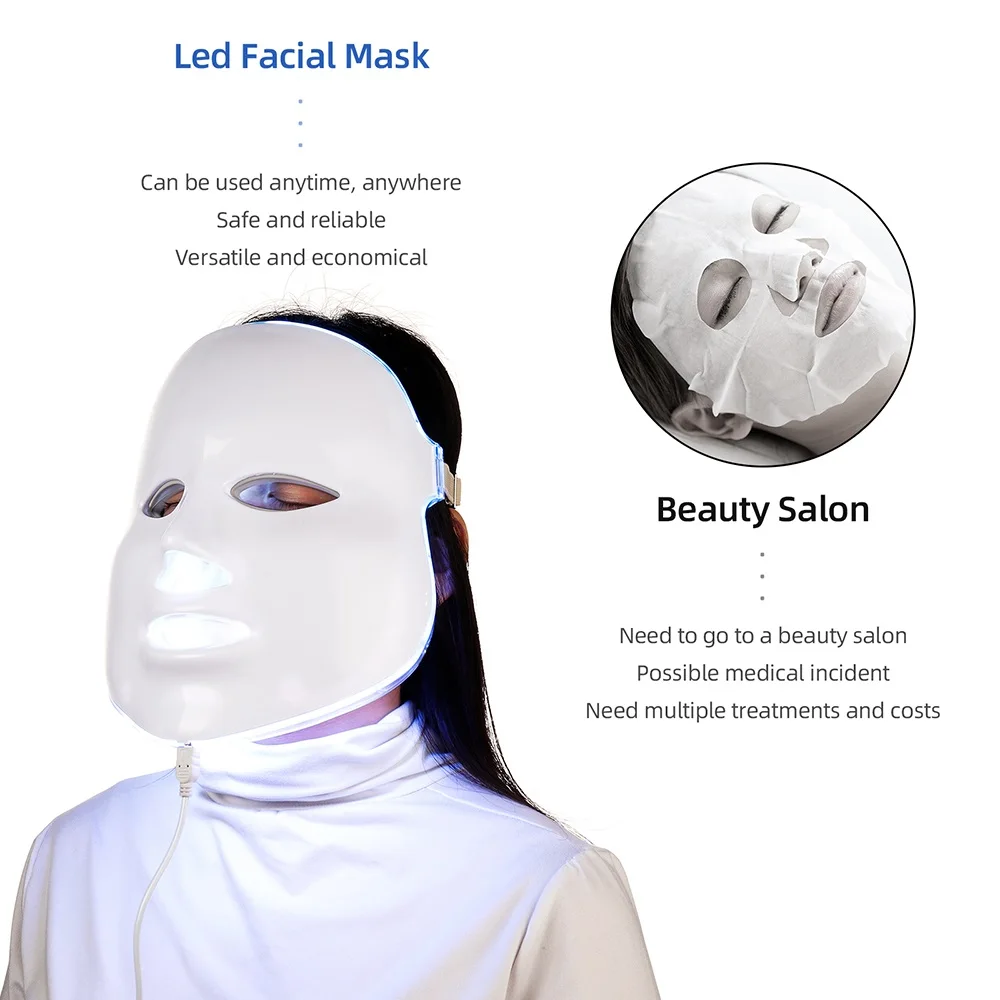 Foreverlily Dropshipping LED Light Therapy Face Mask LED Photon Facial Mask Skin Care Anti Wrinkle Skin Tighten Beauty Machine