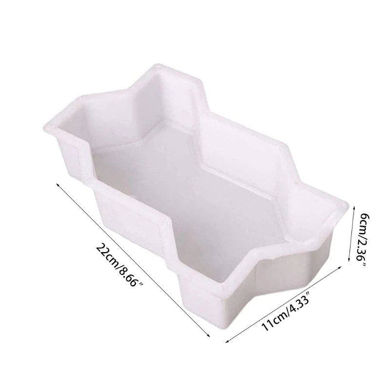 Runway Driveway Paving Brick Pavement Concrete Mold Slab Path Walk Mould Wave Walk Way Cement Mold for Patio Lawn Garden