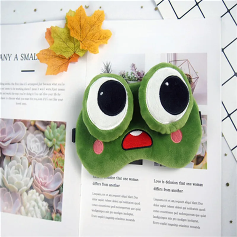 New Green Frog Cartoon Cute Eyes Cover The Sad 3D Eye Mask Cover Sleeping Rest Sleep 3