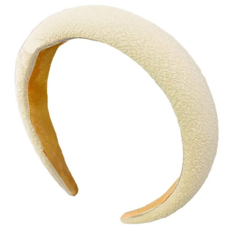 

Thick Sponge Padded Wash Face Bandana Solid Macaron Candy Color Wide Hair Hoop R2JF