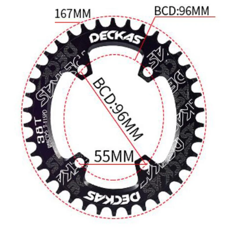 Deckas BCD96 32/34/36/38T Круглый/овальный диск MTB велосипеда передняя Звездочка для XTR/M8000/M9000