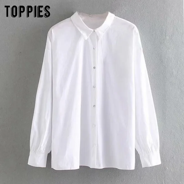 US $12.70 2020 Spring Autumn Women Long Sleeves Cotton Blouse Pleated Design Causal Shirts Green White Blouse