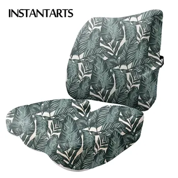

INSTANTARTS Hibiscus Hawaiian Flower Tropical Printed Durable Car Seat Cushion Washable Seat Cushion for Leaning Memory Foam New