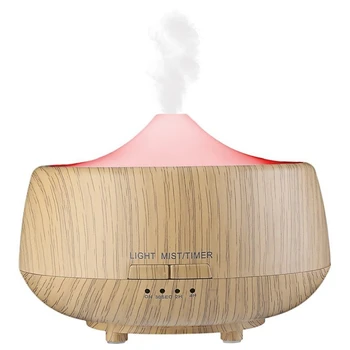 

Essential Oil Diffuser Aromatherapy Aroma Diffuser Wood Grain Humidifier, Ultrasonic Adjustable Cool Mist With Led Light Us Plug