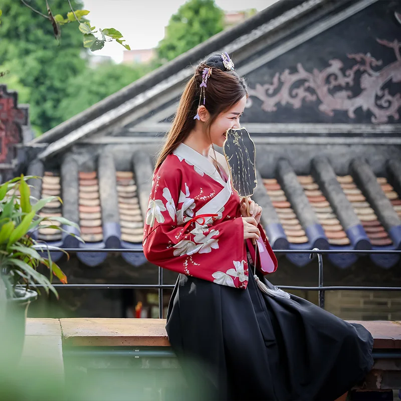 Printing Dance Costumes Women Reform Hanfu Chinese Folk Stage Wear Singers Outfits Oriental Performance Clothing 2 Pcs DC2701
