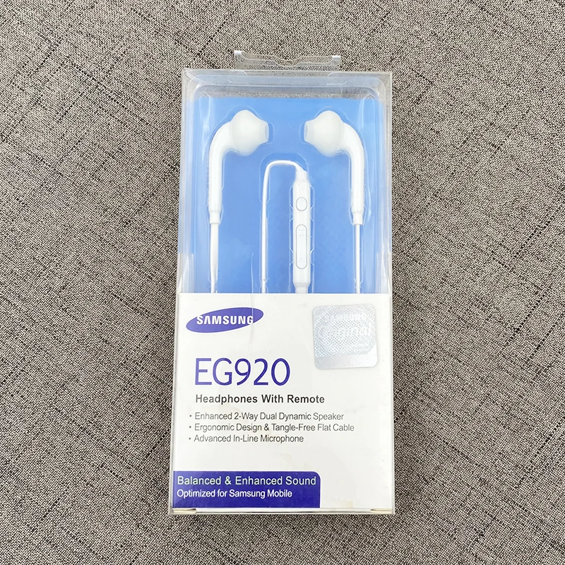 100% Original Samsung EO-EG920 Earphone 3.5mm In-ear With Control Speaker 1.2m Wired Sport Headsets For Galaxy S9 S8 S7 F52 M31 