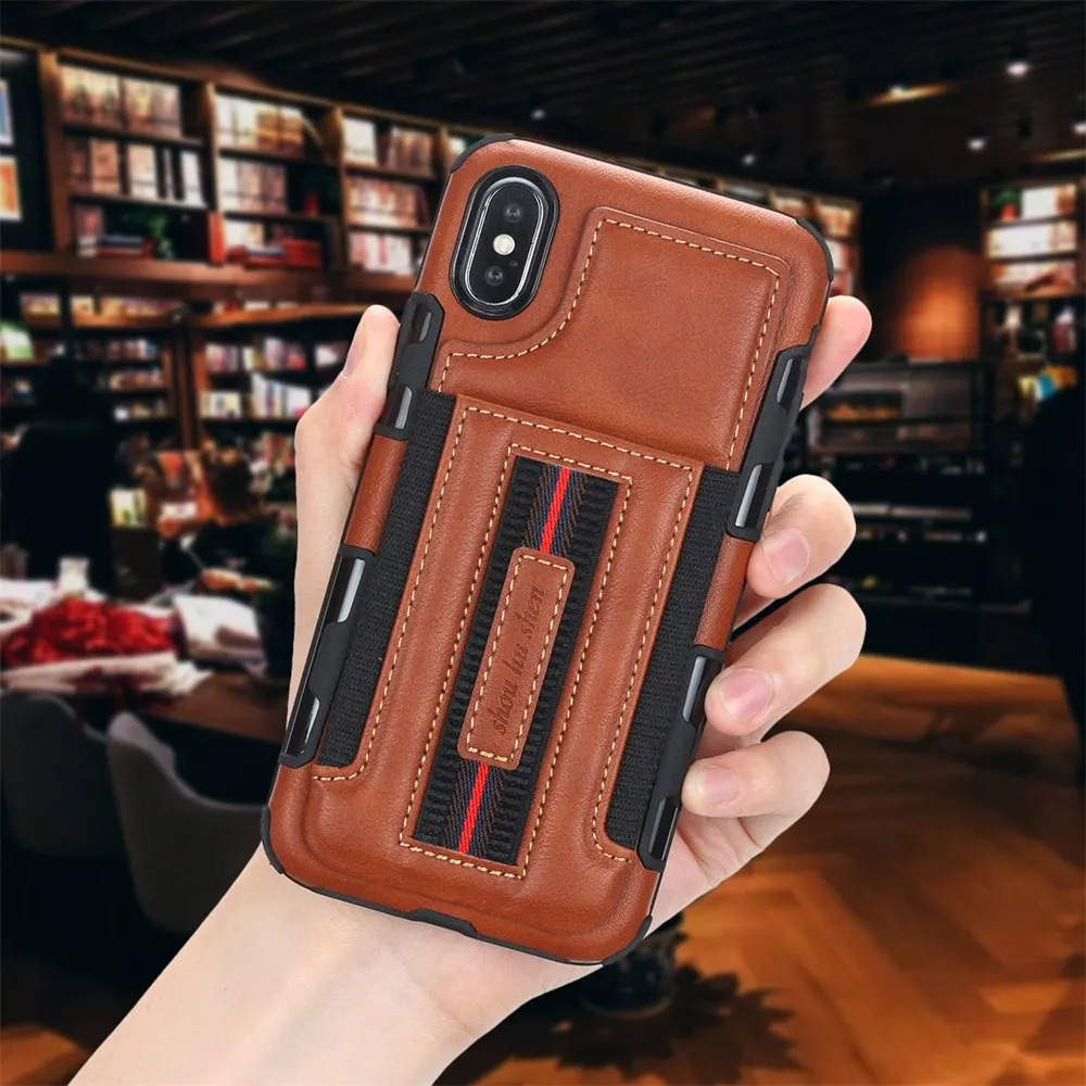 KISSCASE Luxury PU Leather Wallet Case for iPhone 6 6s 7 8 Plus X XS MAX XR Shockproof Cover For Card Holder Phone |