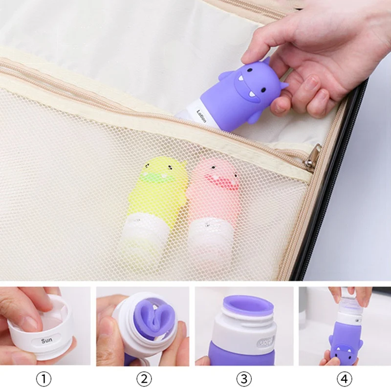 Силиконовая бутылка для пресса эмульсионная бутылка портативный косметический контейнер многоразовый флакон для духов для лосьона шампунь для ванны