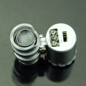 Mini lupa de 60X para microscopio con luz LED, espuenda solución para comprobar tus soldaduras. 2