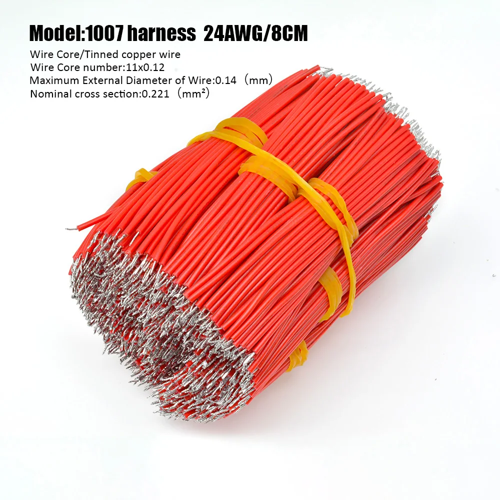 100 шт. UL1007 провод 24AWG 1,4 мм ПВХ электронный 8 см/10 см/15 см/20 см кабель UL сертификация многофункциональные инструменты линия 300 в